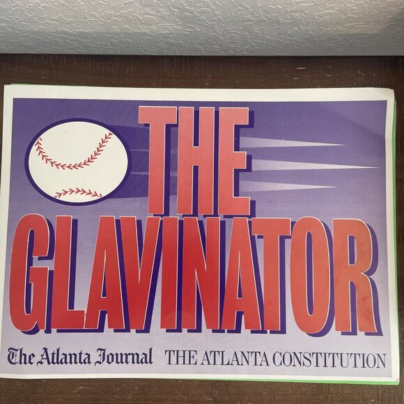 Atlanta Braves 1990’s Posters Lot Of 3 Vintage Baseball Memorabilia - Picture 4 of 4